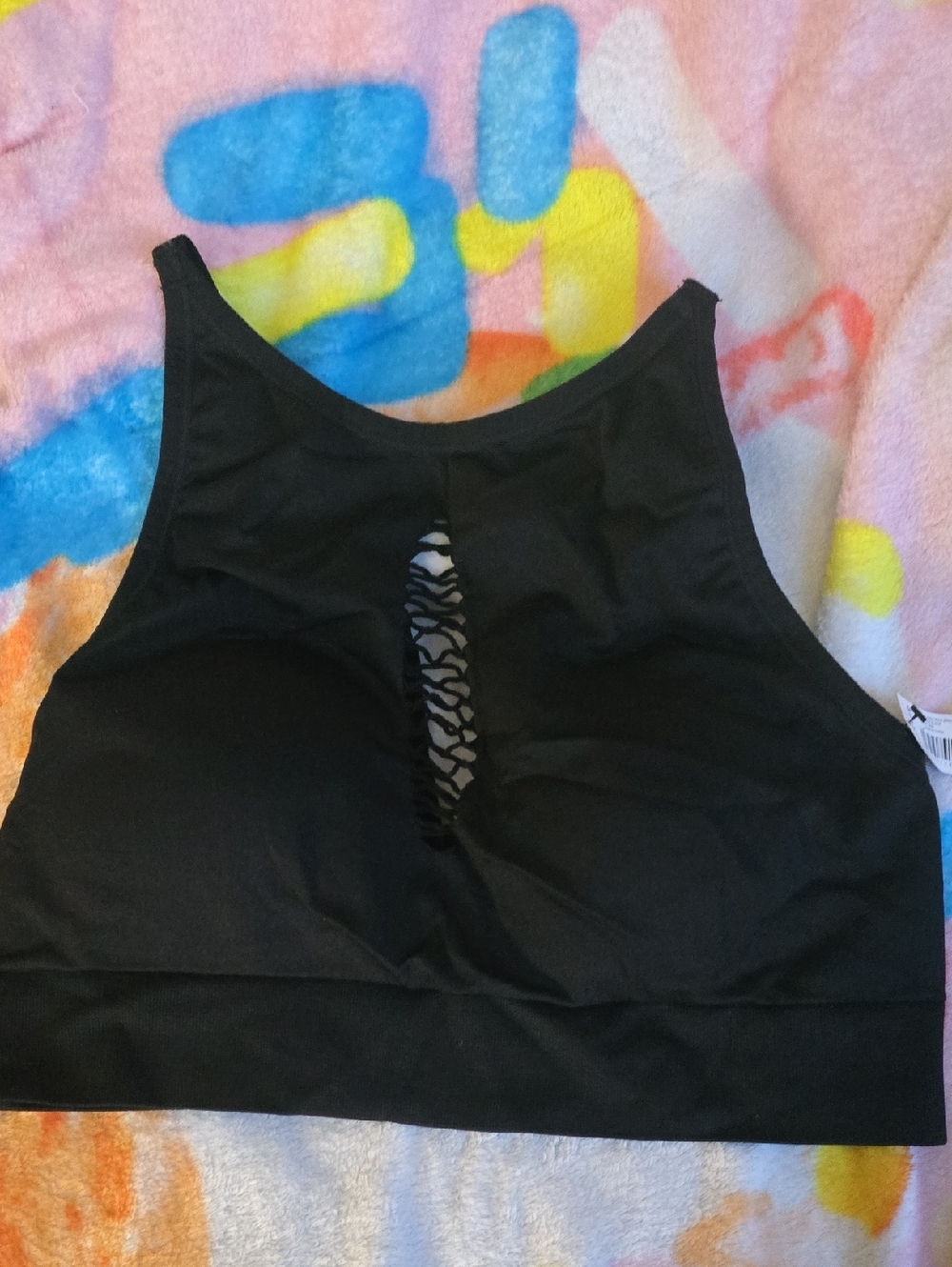 torrid Black High-Neck Cutout Sports Bralette